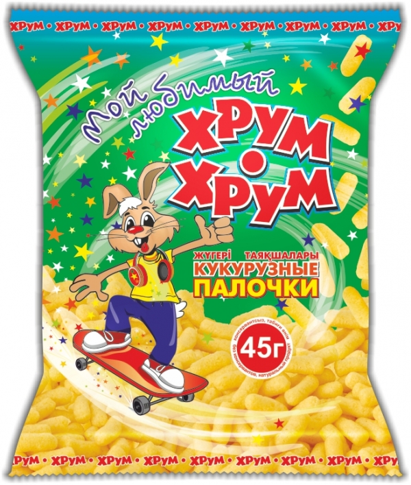 Сладкие кукурузные палочки «Хрум-Хрум» новой серии «Драйв» , 45 гр.