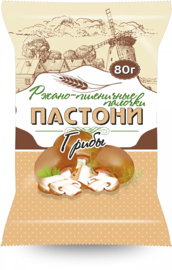 Ржано-пшеничные палочки «Пастони», со вкусом грибов